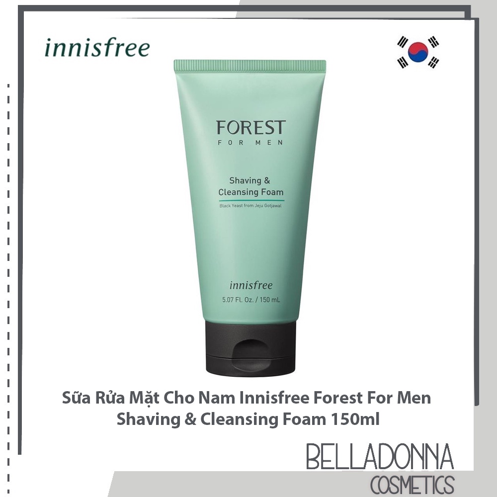 Sữa Rửa Mặt Cho Nam Innisfree Forest For Men Shaving &amp; Cleansing Foam 150ml