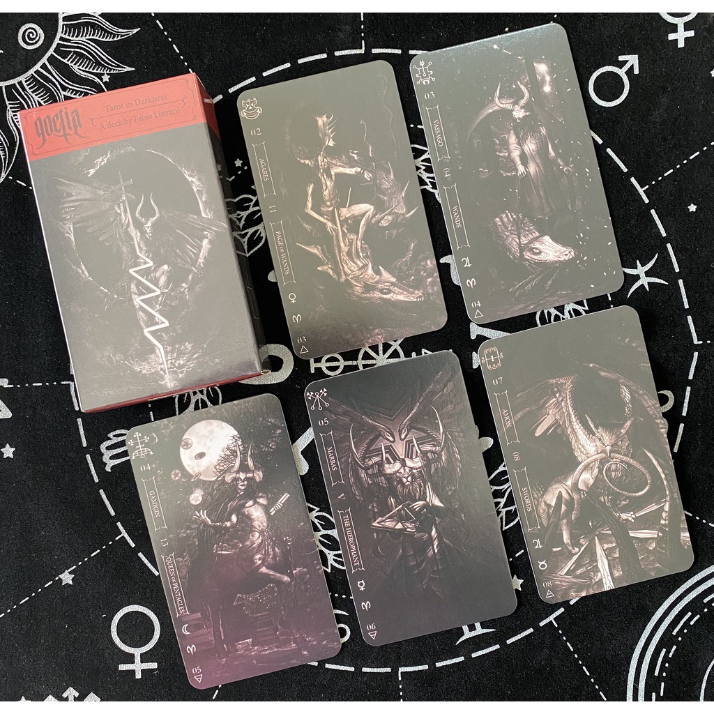 Dark Solomon Goetia Tarot Goetia Tarot trong bóng tối Trò chơi bảng bài tiếng Anh
