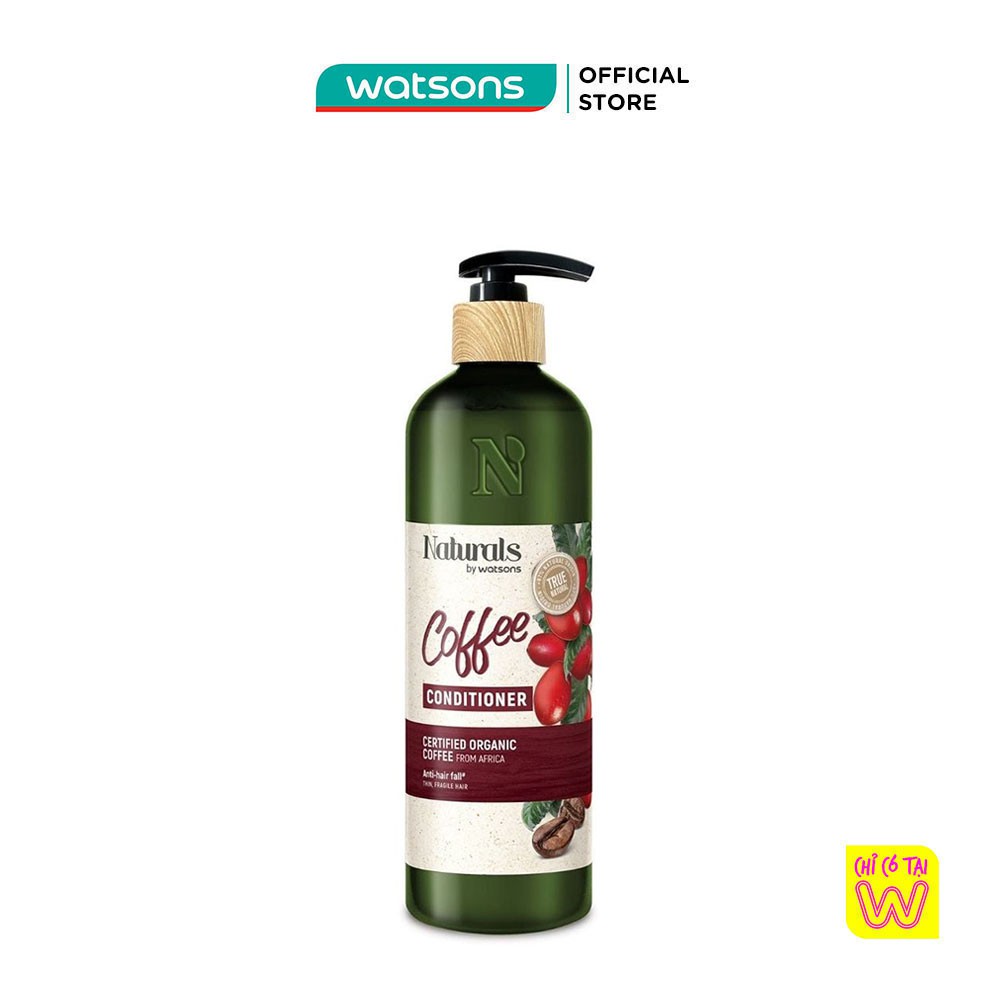 [Mã FMCGWSM40 giảm 8% đơn 250k] Dầu Xả Naturals By Watsons True Natural Chiết Xuất Coffee 490ml