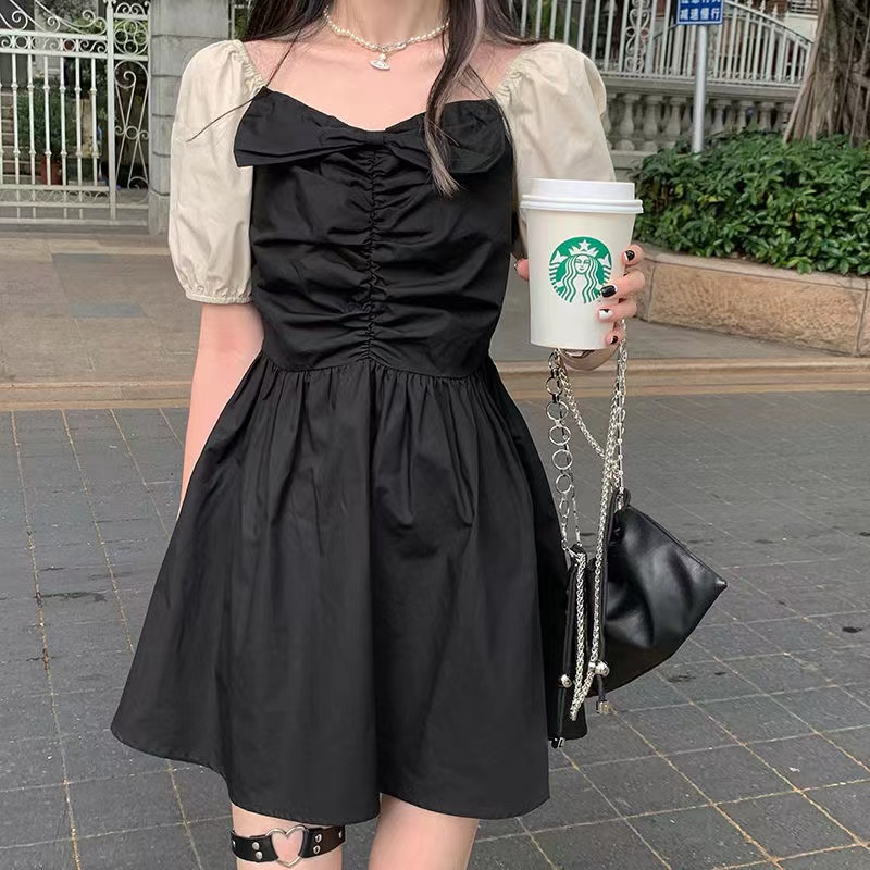 đầm đen đầm bigsize nữ đầm tay phồng đầm nữ đầm vintage đầm dự tiệc sang trọng váy cổ v đầm hở lưng váy nữ xinh váy đi chơi đầm khoét eo đầm công sở