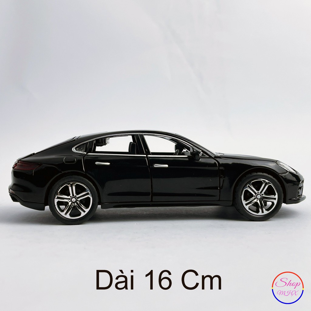 Xe mô hình sắt Porsche Panamera TẶNG KÈM BIỂN SỐ kèm đế tỉ lệ 1:32 hãng CheZhi