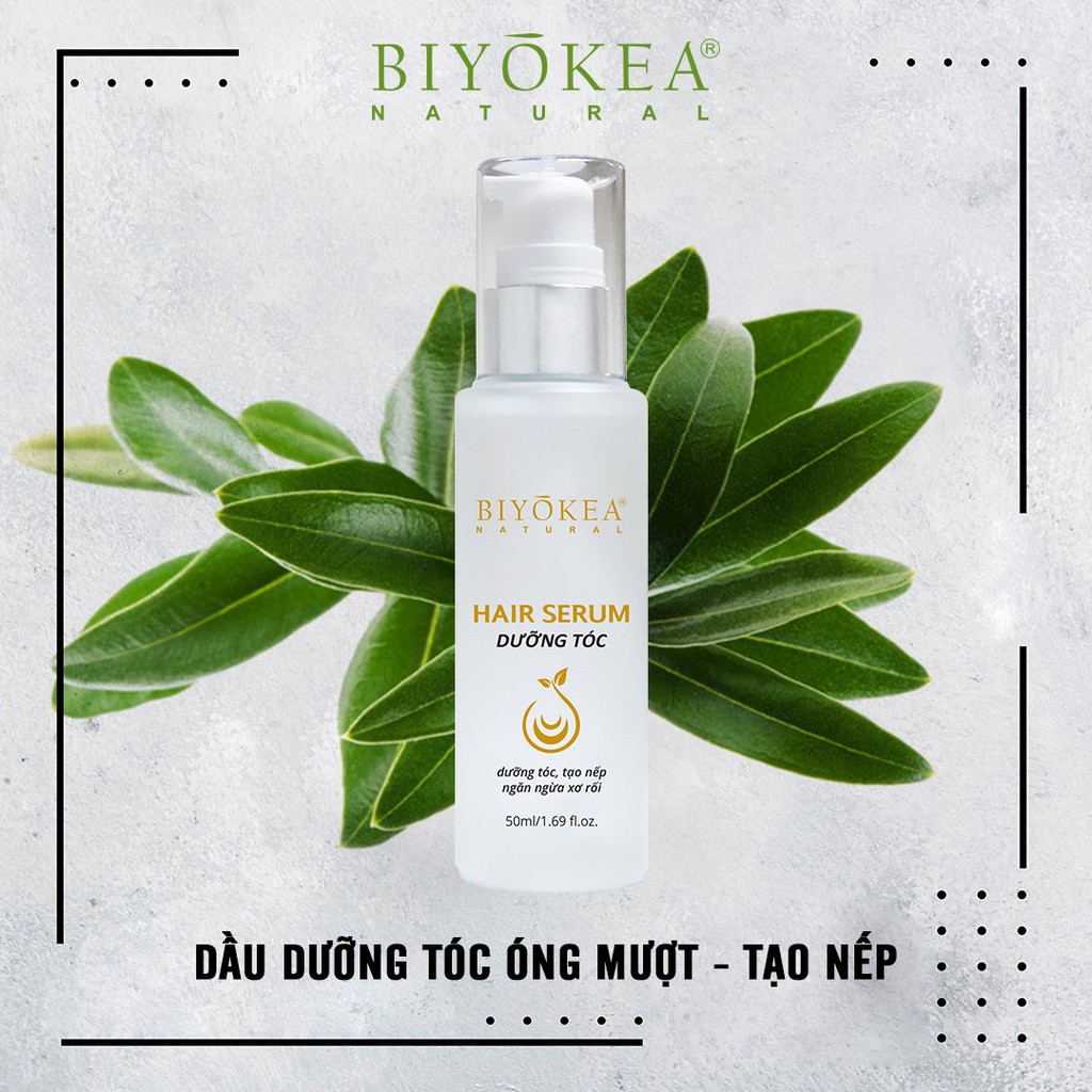 Dầu dưỡng tóc, hair serum, phục hồi tóc, ngừa xơ rối Biyokea 50ml