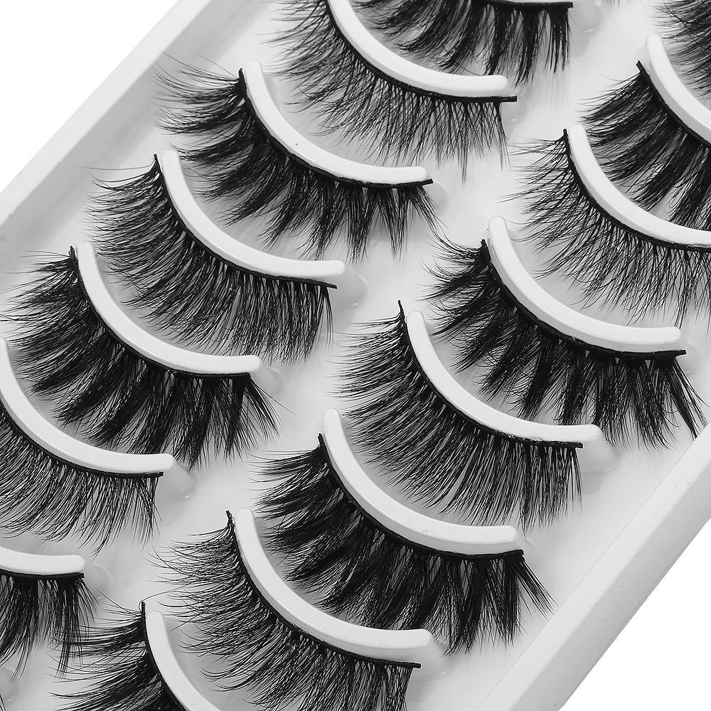 Set 10 Cặp Lông Mi Giả Dài Tự Nhiên Handmade Dành Cho Trang Điểm Làm Đẹp
