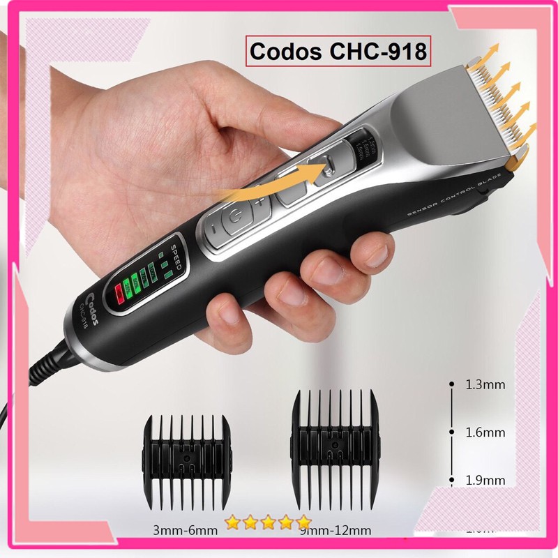 [Hàng cho Salon][Tặng Quà] Tông đơ cắt tóc Codos CHC918 cao cấp | Máy cắt tóc hớt tóc chuyên nghiệp