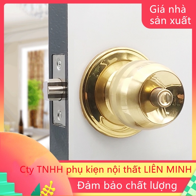 Ổ Khoá inox Tay Nắm Tròn dùng cho phòng ngủ, phòng tắm bền đẹp khoá nhà vệ sinh