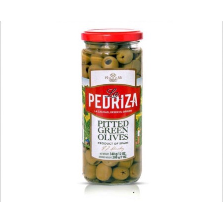 Ô Liu (oliu/olives) xanh tách hạt nhãn hiệu La pedriza - Lọ 340g - Nhập khẩu Tây Ban Nha