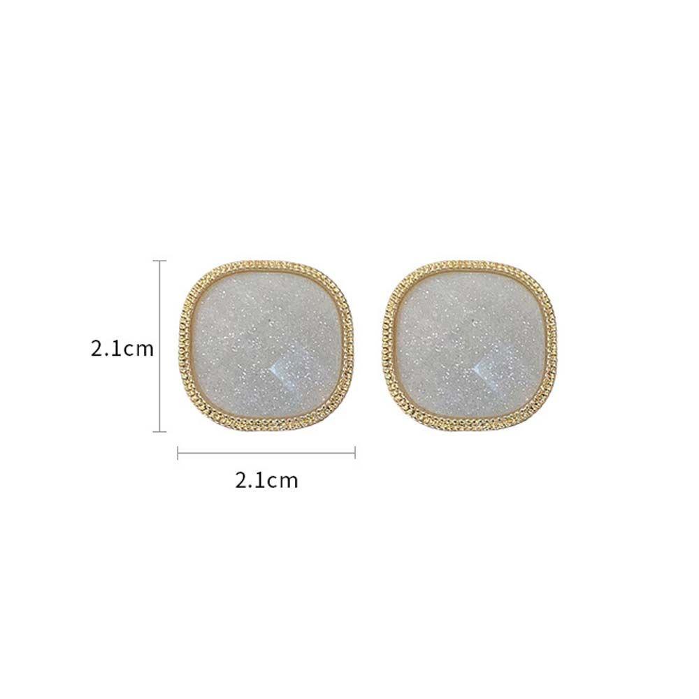 Khuyên Tai Hình Vuông Bằng Nhựa Resin Tinh Tế Cá Tính Cho Nữ