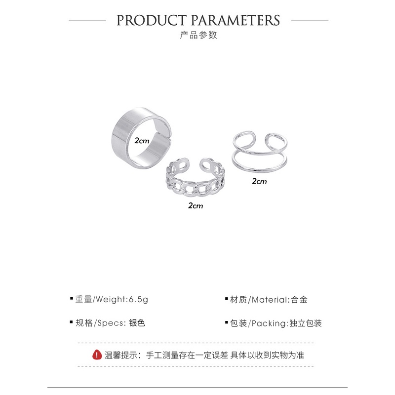 Nhẫn bằng kim loại phong cách Hàn Quốc độc đáo cho nữ