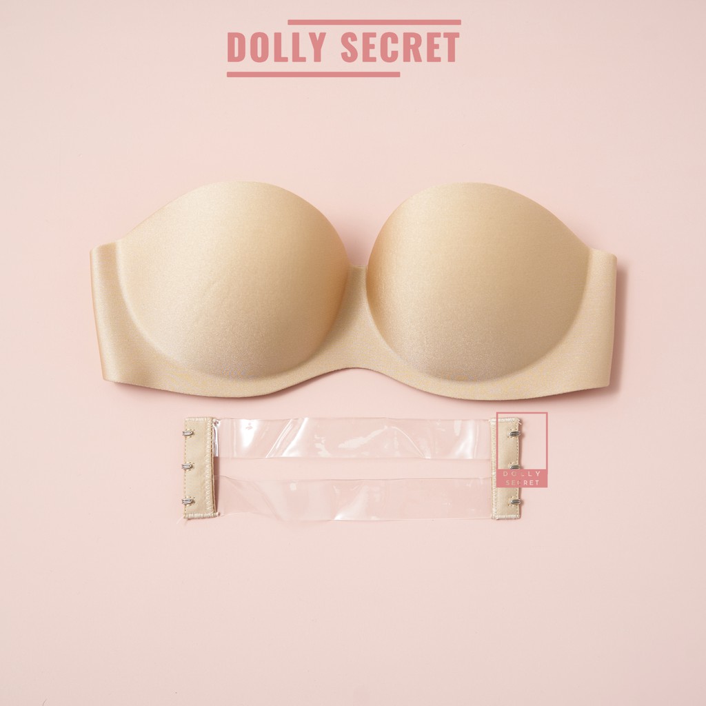 Áo lót nữ su đúc không dây chống tuột mút dày nâng ngực tặng kèm đai trong DOLLY SECRET A05 | BigBuy360 - bigbuy360.vn