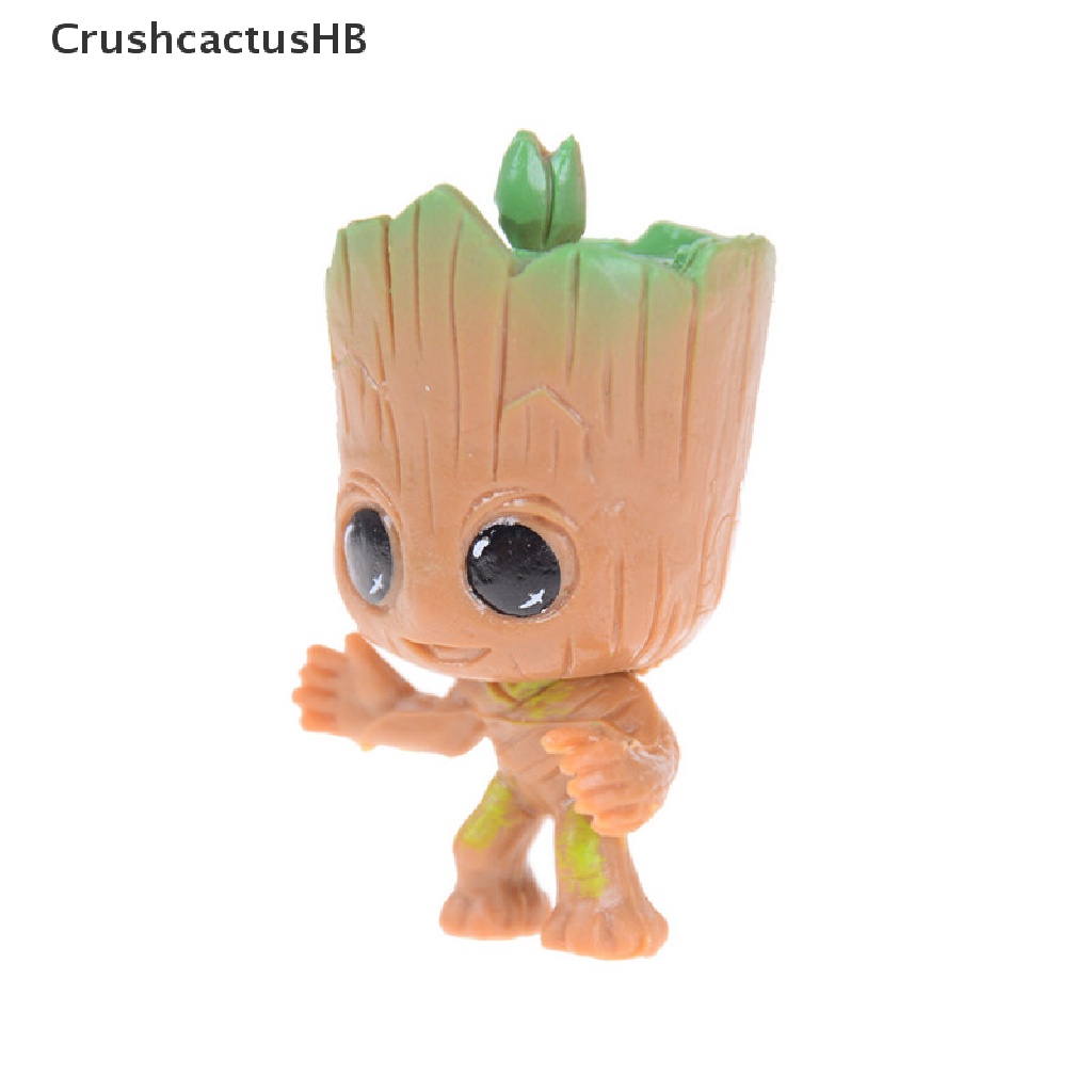 [CrushcactusHB] Set 4 Mô Hình Nhân Vật Phim Guardians of the Baby Groot Bằng PVC Làm Quà Tặng Cho Bé