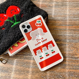 Ốp iPhone Gấu Đỏ Kèm PopSockets iPhone 7Plus/8Plus/X/Xs Max/11/11 Pro Max - ốp iphone