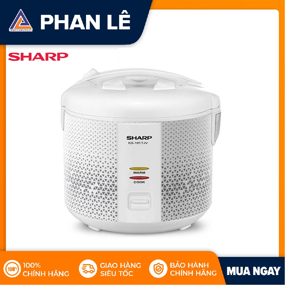 [Mã ELHADEV giảm 4% đơn 300K] Nồi cơm điện nắp gài Sharp KS-181TJV