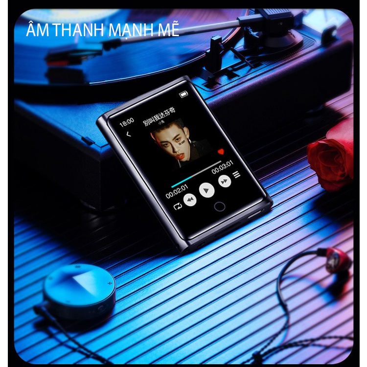 Máy Nghe Nhạc MP3 Màn Hình Cảm Ứng Bluetooth Ruizu M2 Bộ Nhớ Trong 8GB - Hàng Chính Hãng