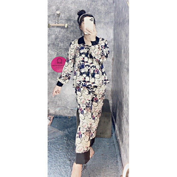 Bộ Pjzama Dài Tay Cho Nữ Chất Mango, Bộ Mặc Nhà Siêu Xinh Free Size 40-60kg - PIJAMA01