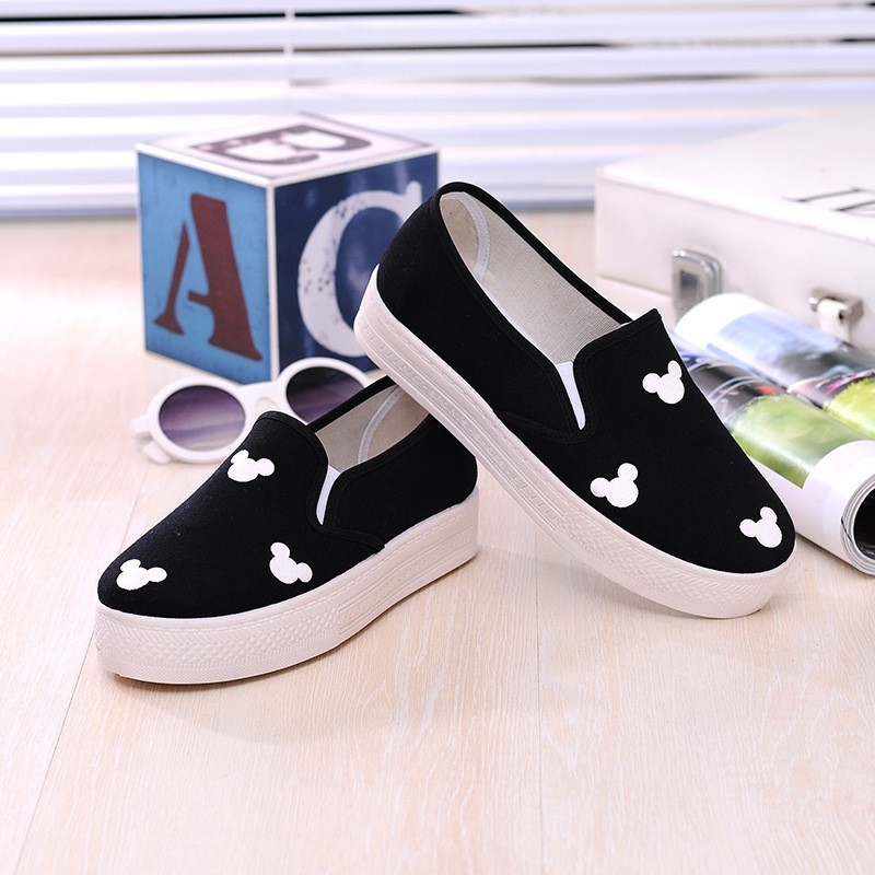 Giày slip on đế độn gấu cute - GTTG34 | WebRaoVat - webraovat.net.vn