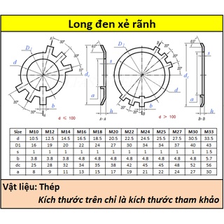 Long đen hãm trục M42-M85