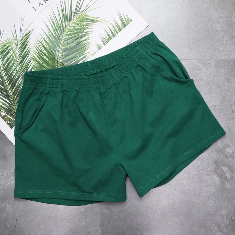 Quần ngủ thun nam màu trơn có túi