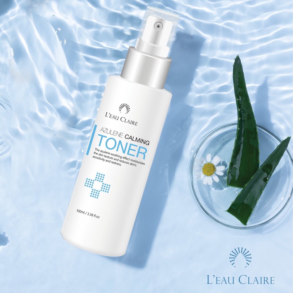 Toner hoa cúc giúp cân bằng độ ẩm cho da nhạy cảm L'eau Claire Azulene Calming 100ml