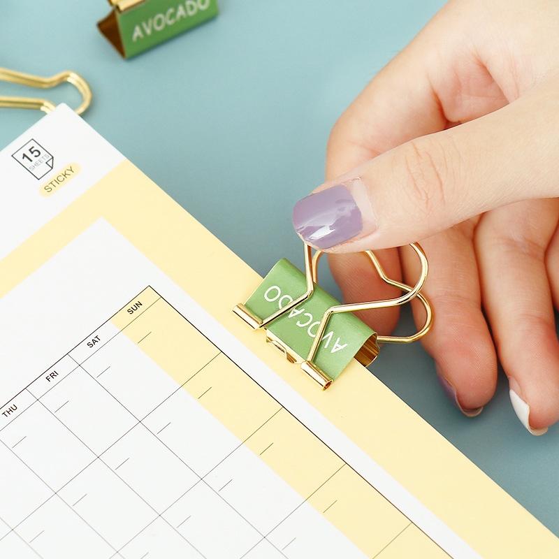Bộ 12 Kẹp Tóc Hình Quả Bơ Xanh Sáng Tạo