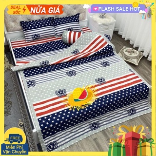 Bộ ga gối 3 món 10cm,15cm,20cm,đủ kích thước,mẫu cờ mỹ