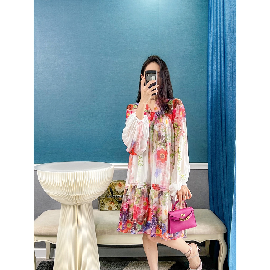 Váy suông hoa hồng LinCi Couture