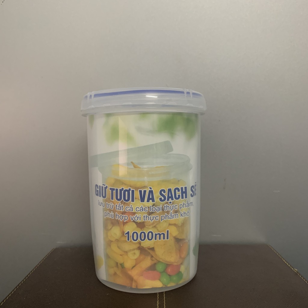 Hộp nhựa tròn Song Long Plastic 500ml/ 1000ml bảo quản thực phẩm tươi ngon  _ 00316/01220