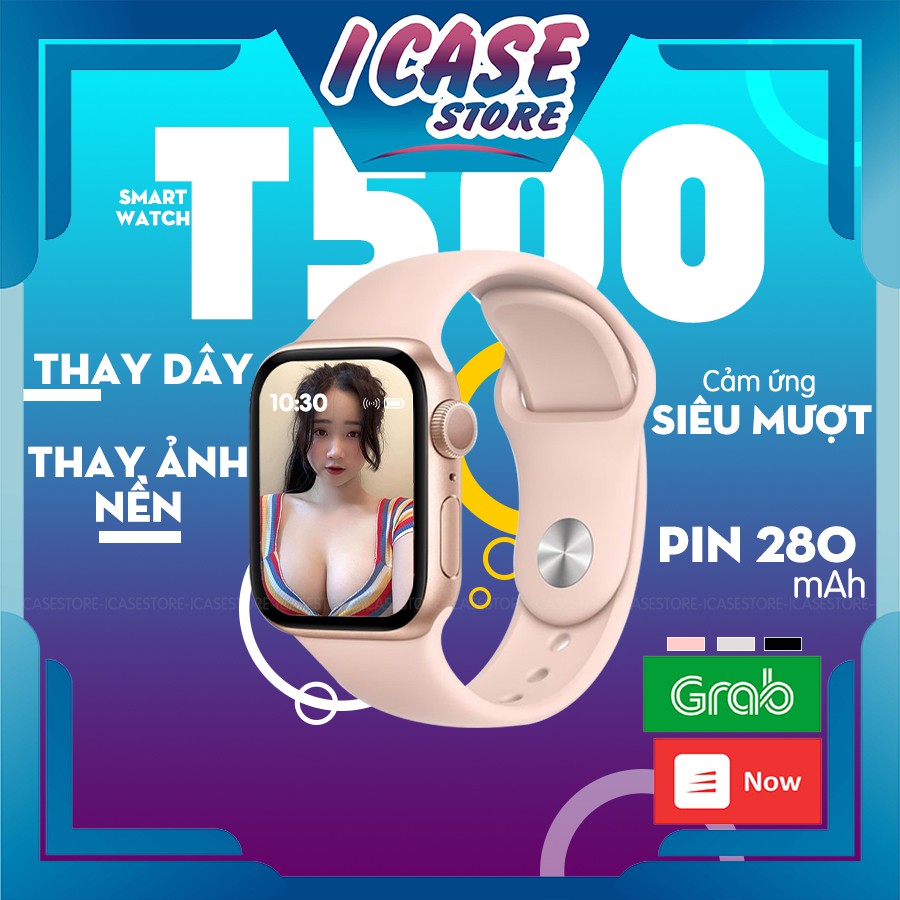 Đồng Hồ Thông Minh Nam Nữ T500 Seri 6 Tràn Viền 1.74inch ( 10 Game - Cài Mật Khẩu - Thay Dây - Thay Hình Nền)