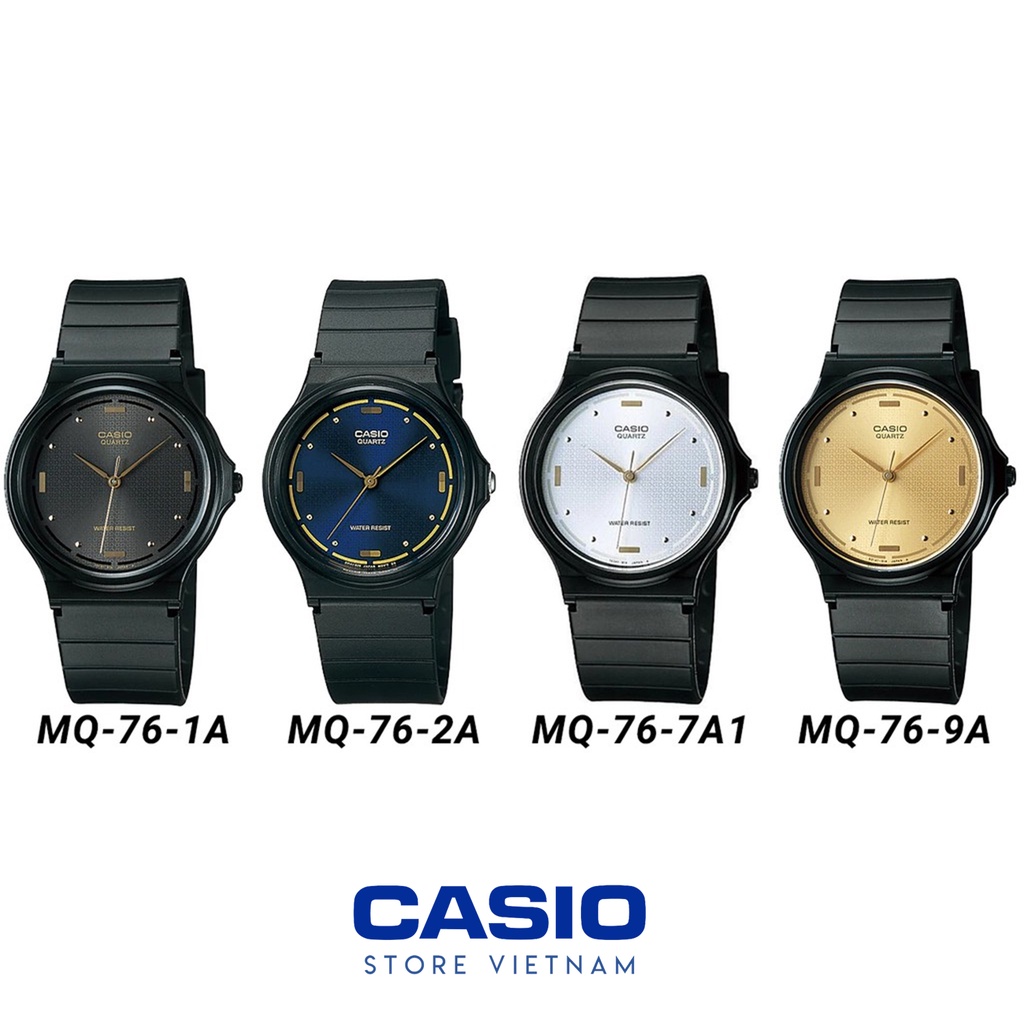 Đồng hồ nữ CASIO MQ-76-2A - UNISEX - QUARTZ (PIN) DÂY CAO SU - CHÍNH HÃNG