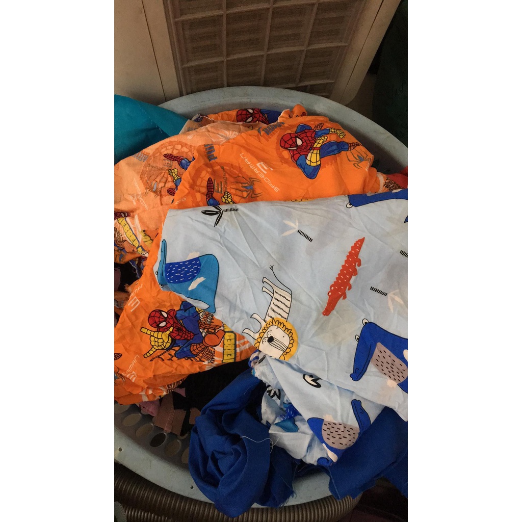 Vải lanh - Vải tôn - Vải tole nhung in hoạt tiết cho bé