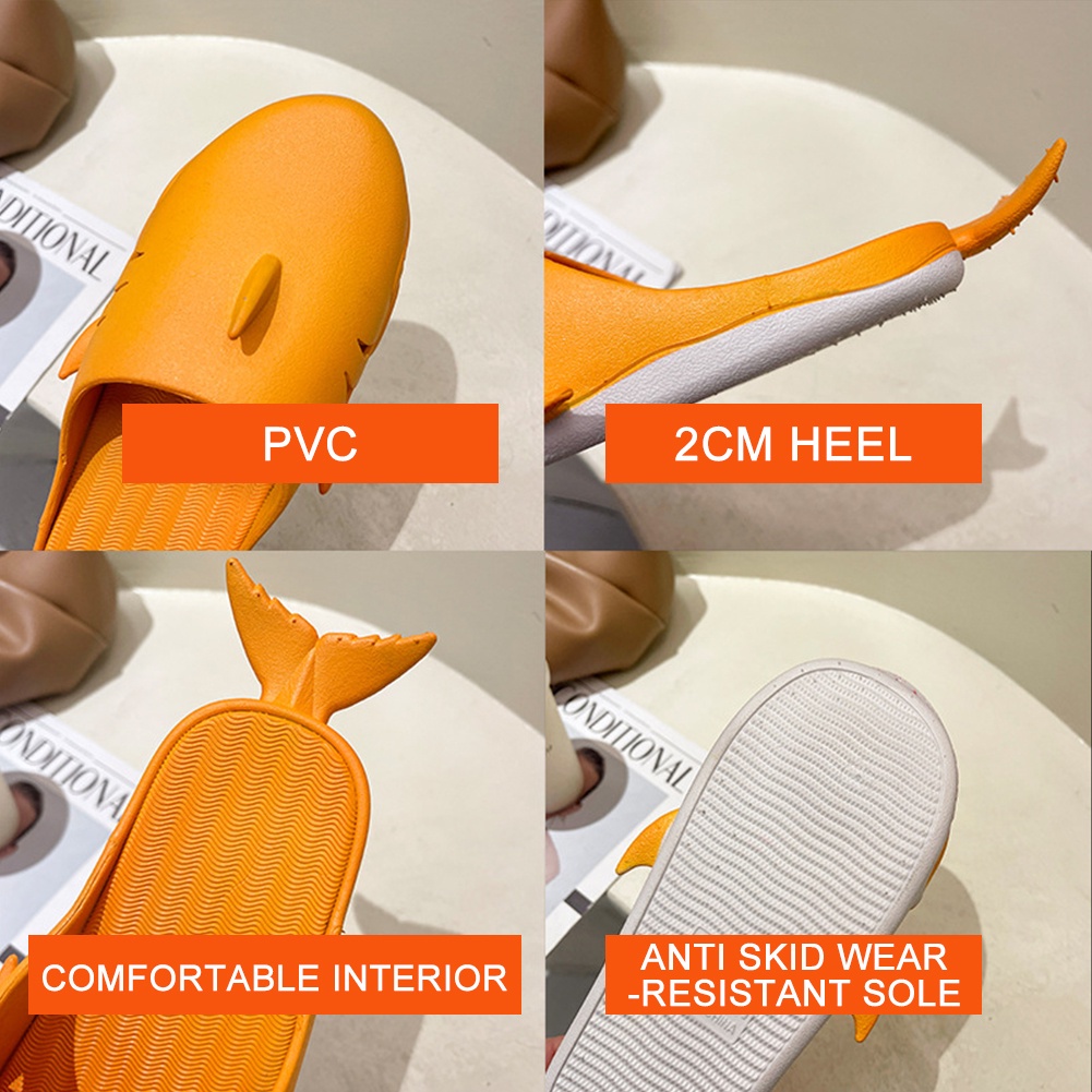 Vui Cá Tính cá mập Dép phim hoạt hình mùa hè Bao Đầu cha mẹ và con vài bãi biển Giày