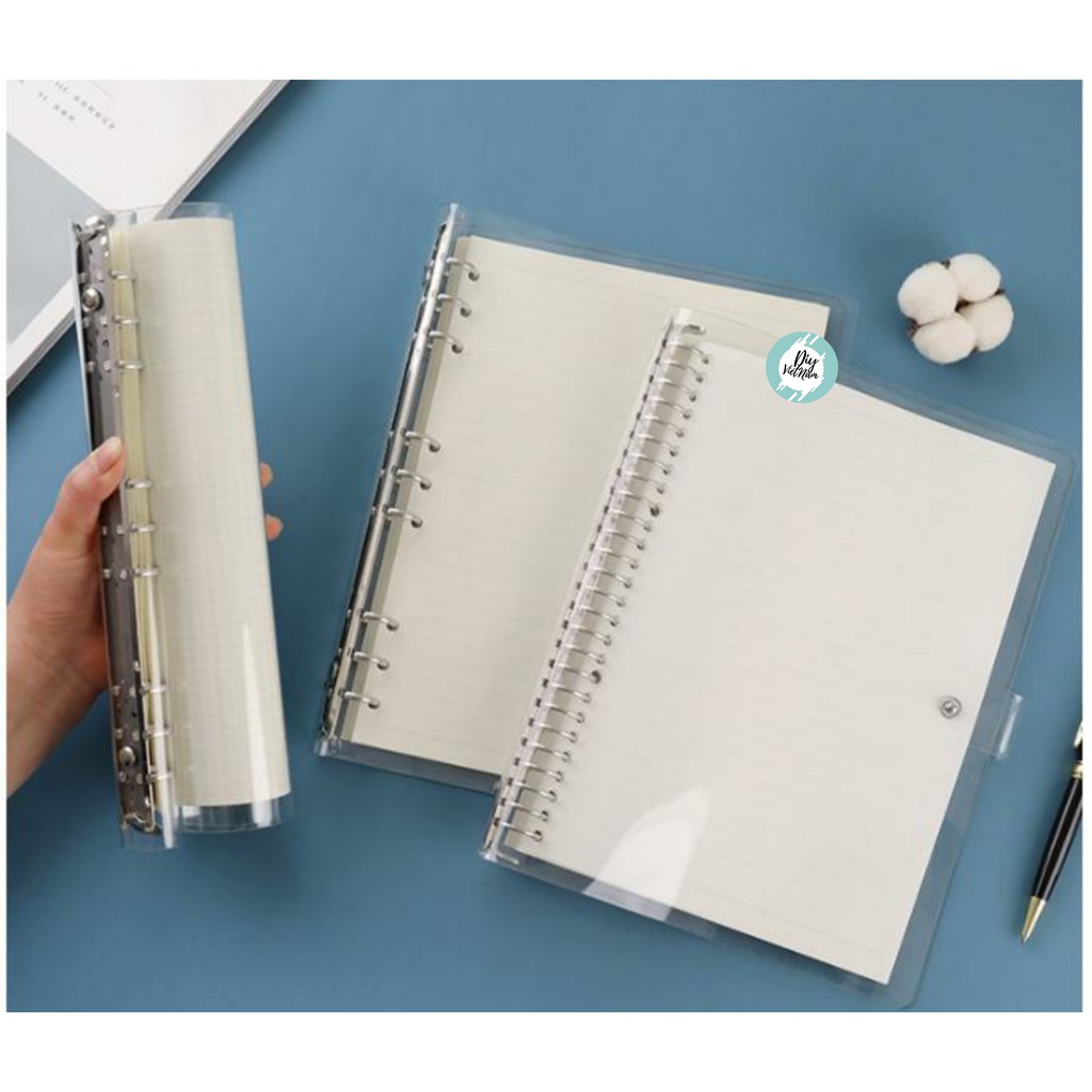 VỎ PLANNER TRONG SUỐT B5 9/26 LỖ