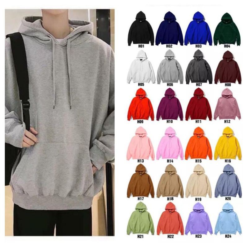 Áo Hoodie Unisex nỉ bông ❤ FREESHIP ❤ Áo khoác nỉ chui đầu 2 lớp dày dặn chất lượng ( M13-24)