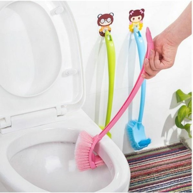 cây chà toilet, nhà vệ sinh 2 đầu