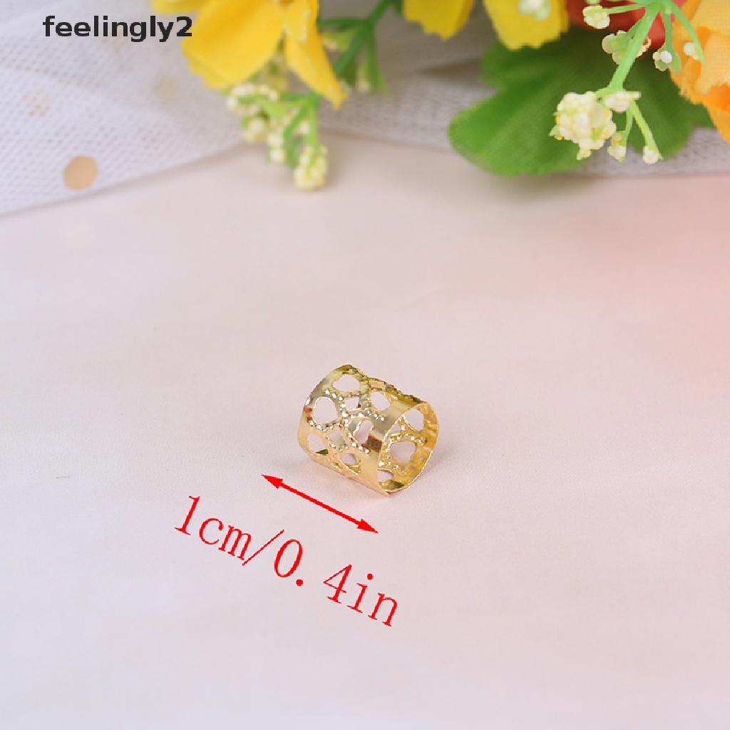 Set 20 phụ kiện tết tóc dạng kẹp có thể điều chỉnh màu vàng bạc thời trang