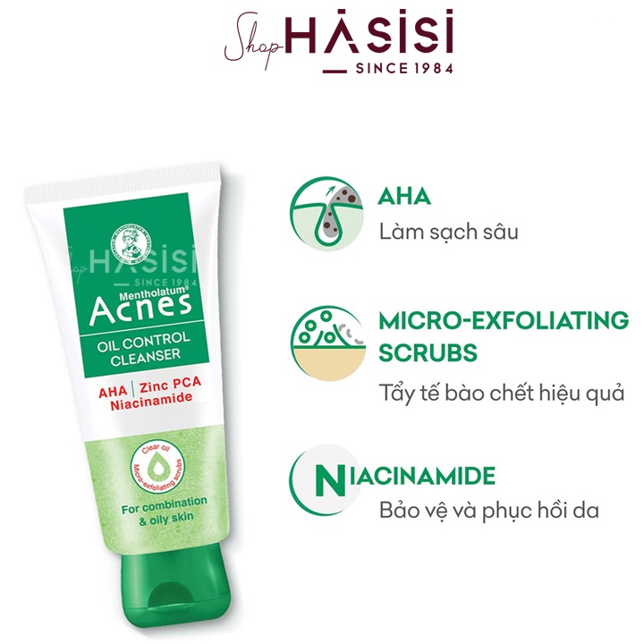 Sữa rửa mặt Dạng Gel Kiểm Soát Nhờn - ACNES - Oil Control Cleanser 100g