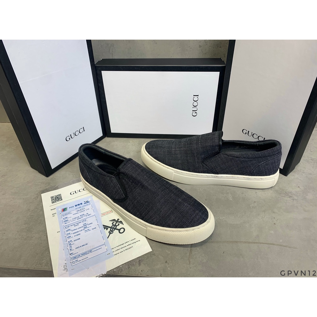 Giày Slipon- Giày slipon trơn đen Thời Trang Nam