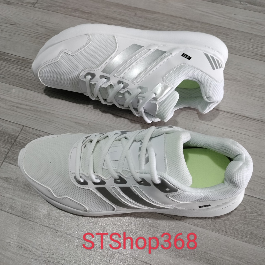 Giày thể thao sneaker nam nữ Trắng Sọc Bạc fullsize từ 35 đến 44 đế siêu vải lưới thoáng