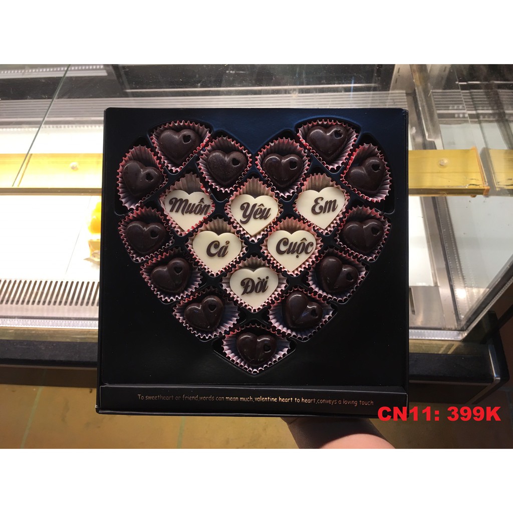 socola valentine cao cấp (viết chữ theo yêu cầu) CN11
