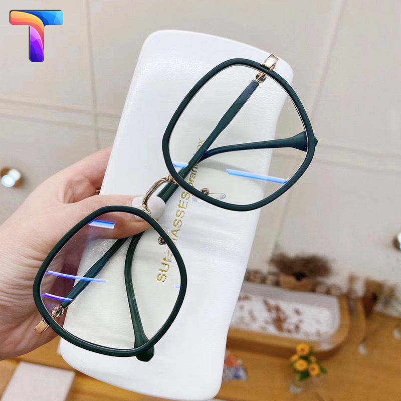 Kính chống ánh sáng xanh kim loại lớn nữ 6073