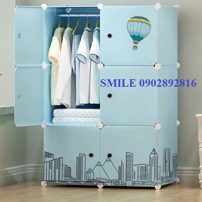 {NHIỀU MẪU} XƯỞNG TỦ NHỰA LẮP GHÉP ĐA NĂNG THÔNG MINH 6Ô