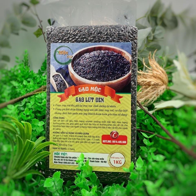 Gạo lứt đen ( giảm cân ) tốt cho người giảm béo, tiểu đường túi chân không 1kg