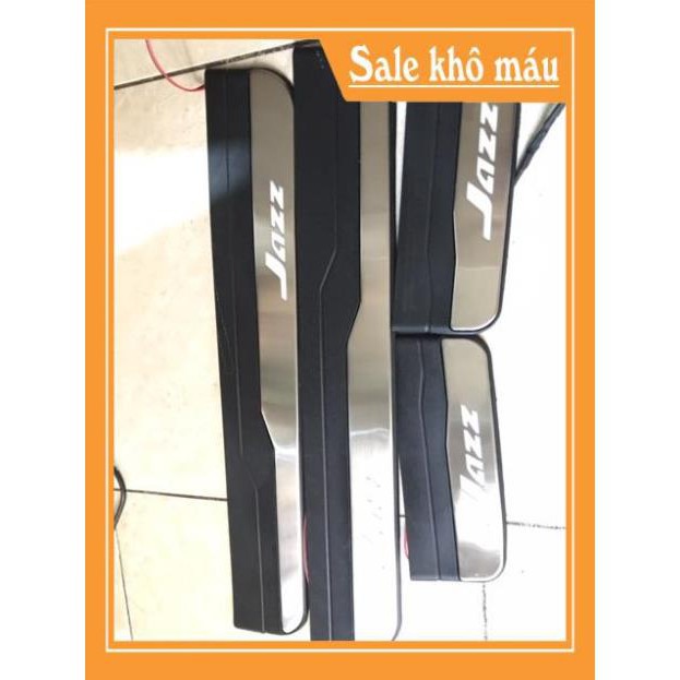 [ SALE SỐC ] Ốp bậc cửa ngoài xe Jazz có đèn hình ảnh thật hàng cao cấp