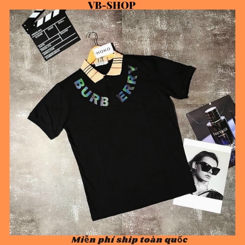 Áo thun nam ngắn tay cổ polo cao cấp giá in chữ phản quang độc lạ thun cotton co giãn mềm mịn VBSHOP0016