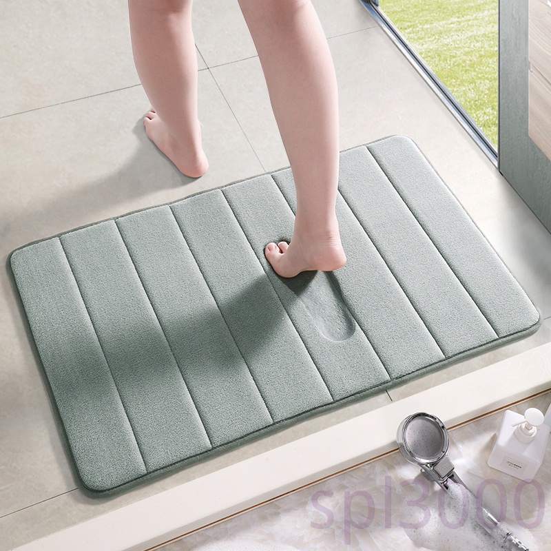 Thảm lót sàn nhà tắm / nhà vệ sinh bằng nhung thấm hút chống trượt tiện dụng cho khách sạn