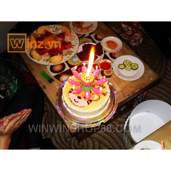 Nến sinh nhật nở hoa và phát nhạc - Muasamhot1208