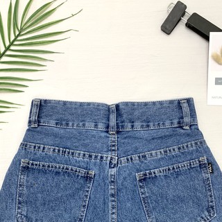 [ FREESHIP Ođ ] Quần Sooc Jean Cạp Cao Dáng Basic Fullsize S,M,L