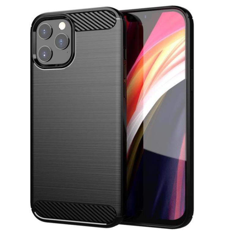 Ốp lưng dẻo Iphone 11/ 11 pro/ 11 pro max/ Iphone 12 mini/ 12/ 12 pro/ 12 Pro Max vân sợi cacbon chống sốc Rugger Amor