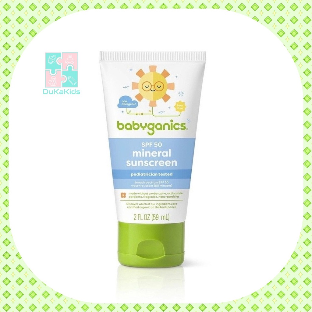 Kem chống nắng Babyganics SPF50 cho bé từ 6 tháng tuổi tuýp 59ml