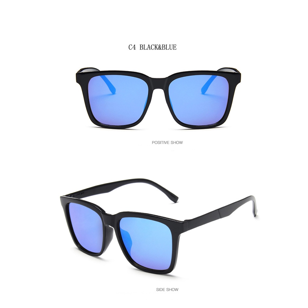 Kính Mát Gọng Vuông Bằng Nhựa Nhiều Màu Sắc Thời Trang Cho Nam