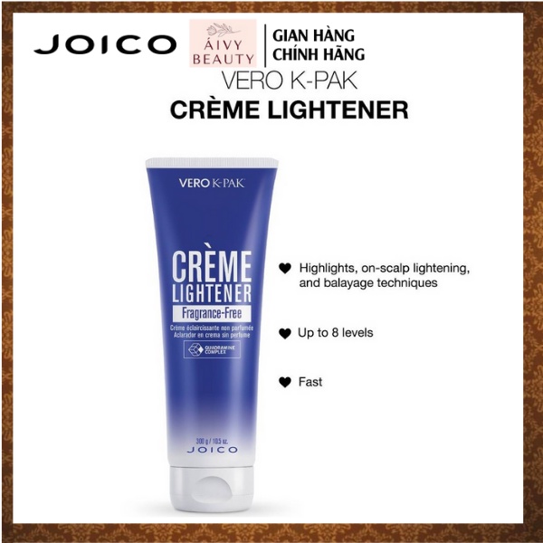 Kem Tẩy Tóc Nâng Sáng 8 Cấp Độ JOICO Vero KPak Crème Lightener Fragrance Free 300ml An Toàn Da Đầu